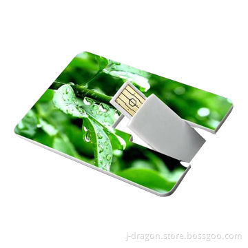 Credit Card USB Flash Drive with High Transfer Speed USB 2.0, Ultrasonic Technology and Waterproof